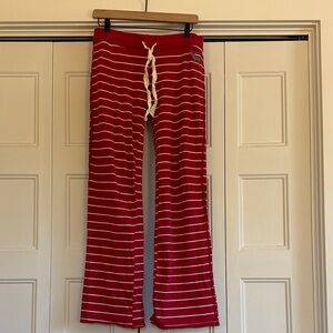 Abercrombie & Fitch Red and White Striped Pajama Pants